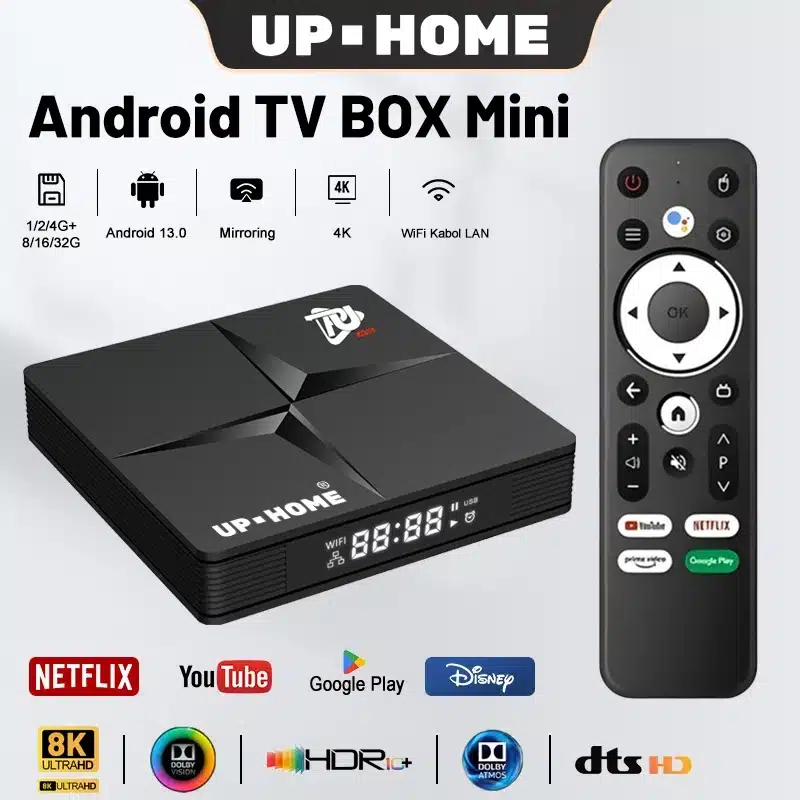 UPHOME Android Tv Box Mini 4K-HD Ultra